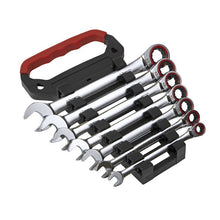 Load image into Gallery viewer, Sealey Ratchet Combination Spanner Set 7pc Metric Platinum Series (Premier)
