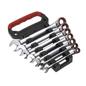 Sealey Ratchet Combination Spanner Set 7pc Metric Platinum Series (Premier)