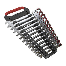 Load image into Gallery viewer, Sealey Flexi-Head Ratchet Combination Spanner Set 12pc Metric Platinum Series (Premier)
