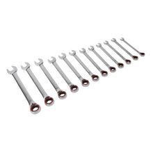 Load image into Gallery viewer, Sealey Reversible Ratchet Combination Spanner Set 12pc Metric Platinum Series (Premier)
