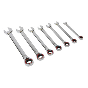 Sealey Reversible Ratchet Combination Spanner Set 7pc Metric Platinum Series (Premier)