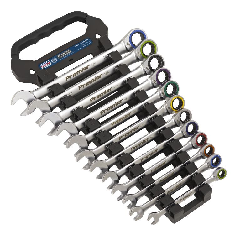 Sealey Combination Ratchet Spanner Set 12pc Metric - Platinum Series (Premier)