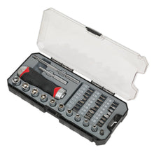 Load image into Gallery viewer, Sealey Fine Tooth Ratchet Screwdriver Socket &amp; Bit Set 38pc (Premier)
