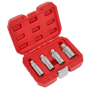 Sealey Magnetic Spark Plug Socket Set 4pc 3/8" Sq Drive