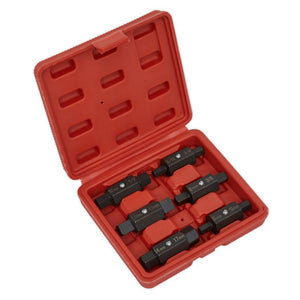 Sealey Oil Drain Plug Key Set 6pc Double End