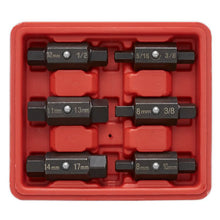 Load image into Gallery viewer, Sealey Oil Drain Plug Key Set 6pc Double End
