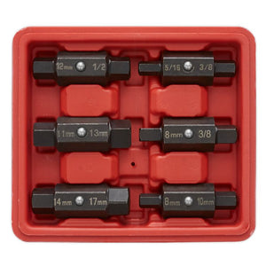 Sealey Oil Drain Plug Key Set 6pc Double End