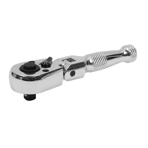 Sealey Ratchet Wrench 1/4" Sq Drive - Flexi-Head Stubby