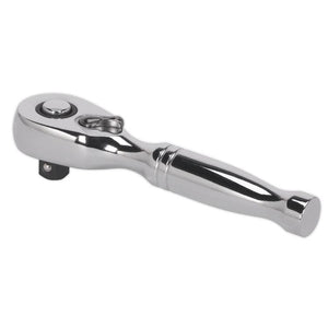 Sealey Stubby Ratchet Wrench 1/4" Sq Drive Pear-Head Flip Reverse (Premier)