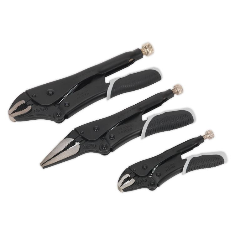 Sealey Locking Pliers Set 3pc Quick Release - Black Series (Premier)