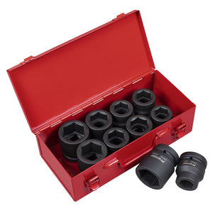 Sealey Impact Socket Set 10pc 1" Sq Drive Metric/Imperial (Premier)