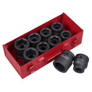 Sealey Impact Socket Set 10pc 1" Sq Drive Metric/Imperial (Premier)