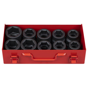 Sealey Impact Socket Set 10pc 1" Sq Drive Metric/Imperial (Premier)