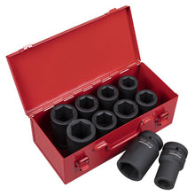 Load image into Gallery viewer, Sealey Impact Socket Set 10pc 1&quot; Sq Drive Deep Metric/Imperial (Premier)
