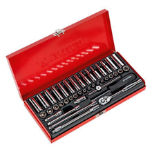 Load image into Gallery viewer, Sealey Socket Set 41pc 1/4&quot; Sq Drive 6pt WallDrive - Metric/Imperial (Premier)
