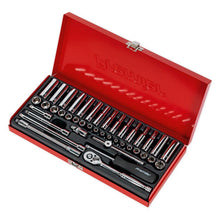 Load image into Gallery viewer, Sealey Socket Set 41pc 1/4&quot; Sq Drive 6pt WallDrive - Metric/Imperial (Premier)
