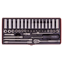 Load image into Gallery viewer, Sealey Socket Set 41pc 1/4&quot; Sq Drive 6pt WallDrive - Metric/Imperial (Premier)
