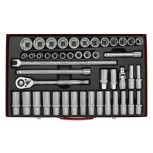 Load image into Gallery viewer, Sealey Socket Set 46pc 1/2&quot; Sq Drive 6pt WallDrive - Metric (Premier)
