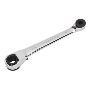 Sealey Ratchet Spanner Reversible 1/4" Hex x 10mm Hex (Premier)