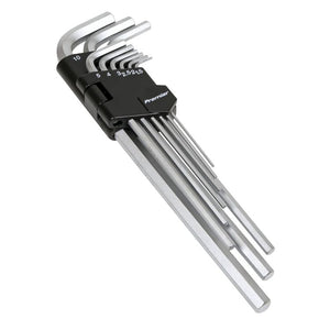 Sealey Hex Key Set 9pc Extra-Long - Metric (Premier)