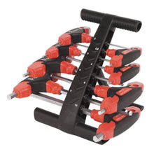 Load image into Gallery viewer, Sealey Ball-End Hex Key Set 8pc T-Handle Metric - Storage Stand (Premier)
