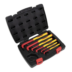 Sealey Screwdriver Set 8pc Hammer-Thru Hi-Vis Orange (Premier)