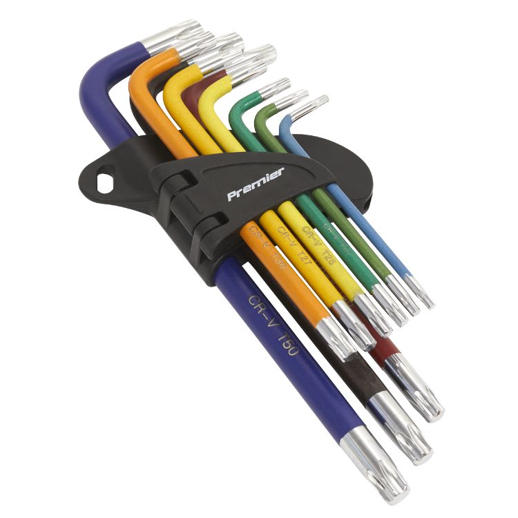 Sealey TRX-Star* Key Set 9pc Colour-Coded Long (Premier)