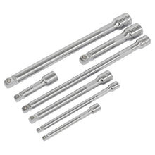 Load image into Gallery viewer, Sealey Wobble/Rigid Extension Bar Set 7pc 1/4&quot;, 3/8&quot; &amp; 1/2&quot; Sq Drive (Premier)
