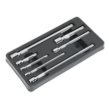 Load image into Gallery viewer, Sealey Wobble/Rigid Extension Bar Set 7pc 1/4&quot;, 3/8&quot; &amp; 1/2&quot; Sq Drive (Premier)
