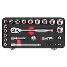 Load image into Gallery viewer, Sealey Socket Set 31pc 3/8&quot; Sq Drive Premier Platinum Series
