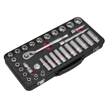 Load image into Gallery viewer, Sealey Socket Set 32pc 3/8&quot; Sq Drive Premier Platinum Series
