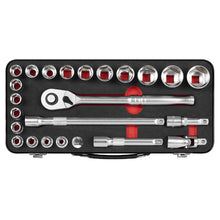 Load image into Gallery viewer, Sealey Socket Set 24pc 1/2&quot; Sq Drive - Premier Platinum Series
