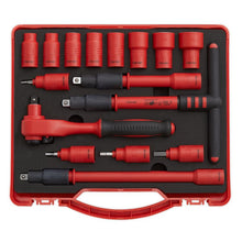 Load image into Gallery viewer, Sealey Insulated Socket Set 16pc 3/8&quot; Sq Drive 6pt WallDrive - VDE Approved (Premier)
