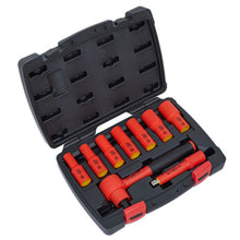 Load image into Gallery viewer, Sealey Insulated Socket Set 9pc 3/8&quot; Sq Drive 6pt WallDrive - VDE Approved (Premier)
