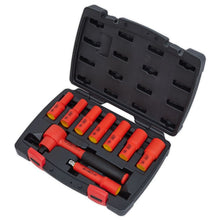 Load image into Gallery viewer, Sealey Insulated Socket Set 9pc 3/8&quot; Sq Drive 6pt WallDrive - VDE Approved (Premier)
