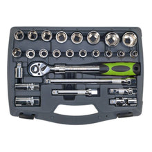 Load image into Gallery viewer, Sealey Socket Set 26pc 1/2&quot; Sq Drive 6pt WallDrive 72-Tooth Metric (Premier)
