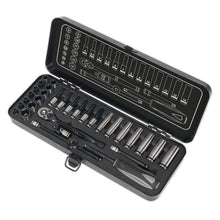 Load image into Gallery viewer, Sealey Socket Set 32pc 1/4&quot; Sq Drive 6pt WallDrive Metric Black Series (Premier)
