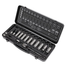 Load image into Gallery viewer, Sealey Socket Set 34pc 3/8&quot; Sq Drive WallDrive Metric Black Series (Premier)
