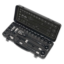 Load image into Gallery viewer, Sealey Socket Set 28pc 1/2&quot; Sq Drive 6pt WallDrive Metric Black Series (Premier)
