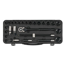 Load image into Gallery viewer, Sealey Socket Set 28pc 1/2&quot; Sq Drive 6pt WallDrive Metric Black Series (Premier)
