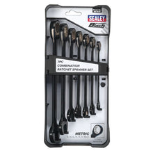 Load image into Gallery viewer, Sealey Combination Ratchet Spanner Set 7pc Metric - Black Series (Premier)
