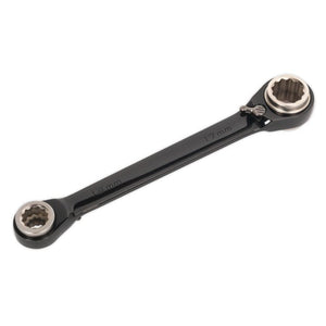 Sealey Ratchet Ring Spanner 4-in-1 Reversible Metric (Premier)