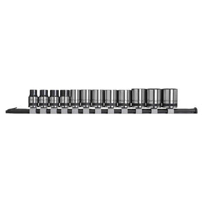 Sealey Socket Set 12pc 3/8" Sq Drive Metric - Black Series (Premier)