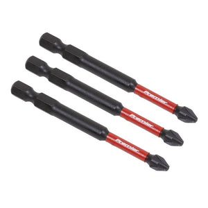 Sealey Pozi #2 Impact Power Tool Bits 75mm - 3pc (Premier)