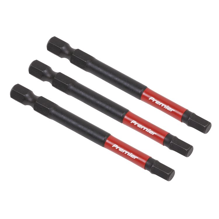 Sealey Hex 5mm Impact Power Tool Bits 75mm - 3pc (Premier)