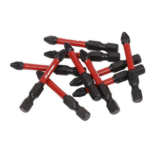 Sealey Pozi #2 Impact Power Tool Bits 50mm - 10pc (Premier)