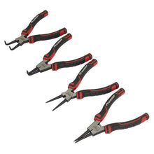 Load image into Gallery viewer, Sealey Circlip Pliers Set 180mm 4pc (Dual Material Grip) (Premier)
