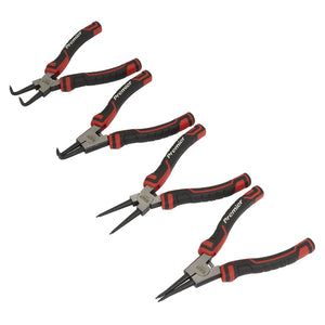 Sealey Circlip Pliers Set 180mm 4pc (Dual Material Grip) (Premier)