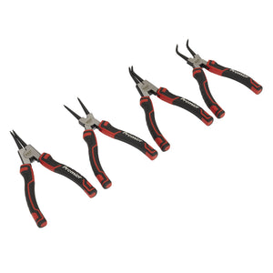 Sealey Circlip Pliers Set 180mm 4pc (Dual Material Grip) (Premier)