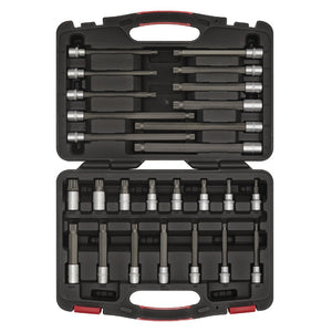 Sealey Spline Socket Bit Set 26pc 3/8" Sq Drive - Platinum Series (Premier)